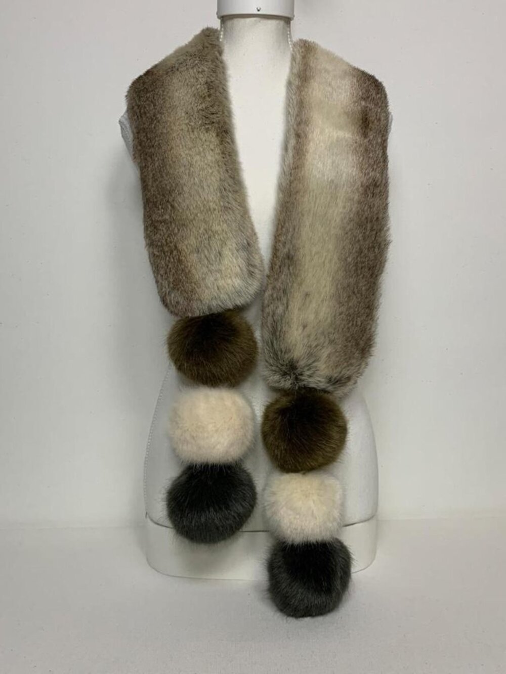 Women's Brown and Grey Scarf-wraps